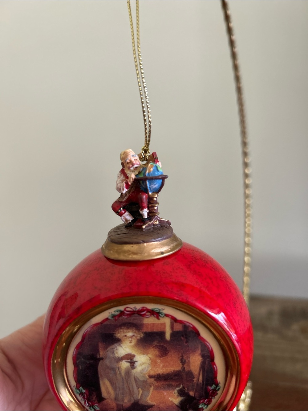 Norman Rockwell's Christmas Classics Heirloom Porcelain Ornaments-Is He Coming - Picture 5 of 6